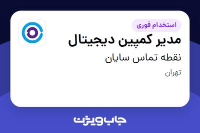  استخدام مدیر کمپین دیجیتال در نقطه تماس سایان