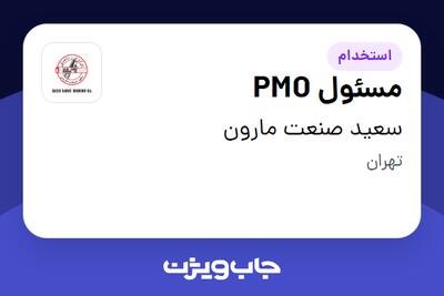  استخدام مسئول PMO در سعید صنعت مارون