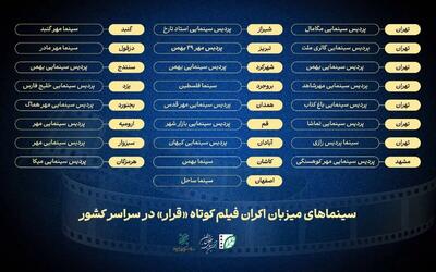  سینماهای میزبان «قرار دوم» انجمن سینمای جوانان ایران معرفی شدند