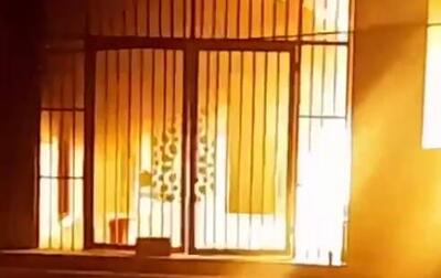  فیلم/ صهیونیست‌ها مسجدی را در جنوب نابلس به آتش کشیدند