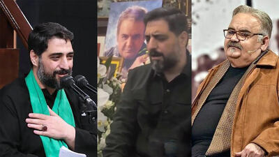  فیلم/ مداحی باشکوه مجید بنی فاطمه در خانه زنده یاد اکبر عبدی
