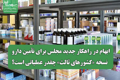 ابهام در راهکار جدید مجلس برای تأمین دارو / نسخه «کشورهای ثالث» چقدر عملیاتی است؟