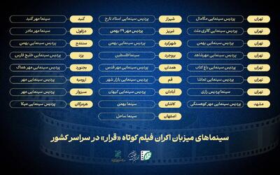  سینما‌های میزبان «قرار دوم» انجمن سینمای جوانان ایران معرفی شدند