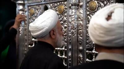  حضور اژه‌ای در حرم حضرت معصومه (س) و مزار شهیدان لاریجانی، موسوی و علمای مرحوم + فیلم