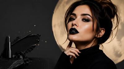 چگونه با رژ مشکی آرایشی خاص و متفاوت داشته باشیم؟