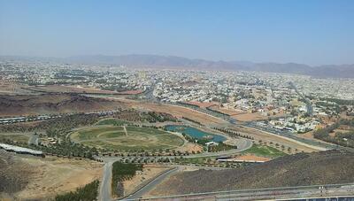 عکس هوایی از شهر حائل در عربستان سعودی