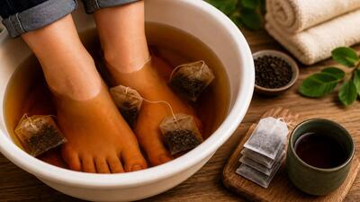  رفع بوی بد پا با چای کیسه ای؛ کافی است ۲۰ دقیقه این کار را انجام دهید