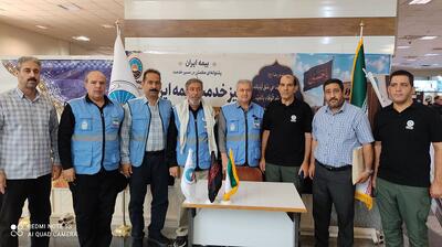 برپایی میز خدمت بیمه ایران در مرز خسروی