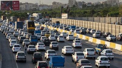  ترافیک سنگین در محور کرج - قزوین