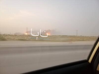  حمله به تأسیسات عظیم نفتی در شرق عربستان و آتش‌سوزی گسترده + عکس