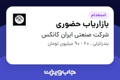  استخدام بازاریاب حضوری در شرکت صنعتی ایران کانکس