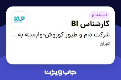 استخدام کارشناس BI در شرکت دام و طیور کوروش-وابسته به گروه صنعتی گلرنگ