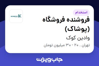 استخدام فروشنده فروشگاه (پوشاک) در وادین کوک