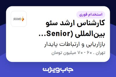  استخدام کارشناس ارشد سئو بین‌المللی (Senior International SEO Specialist) در بازاریابی و ارتباطات پایدار