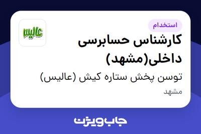  استخدام کارشناس حسابرسی داخلی(مشهد) در توسن پخش ستاره کیش (عالیس)