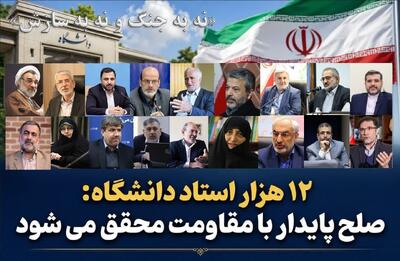  نامه بیش از ۱۲ هزار استاد دانشگاه به ملت بزرگ ایران