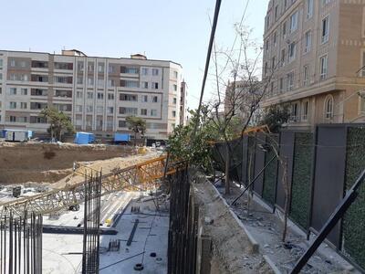 سقوط جرثقیل در تهران