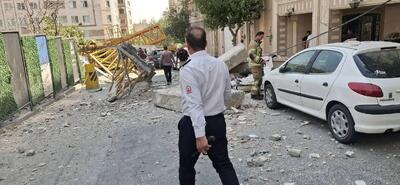  جزئیات سقوط جرثقیل در تهران