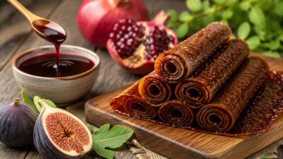 طرز تهیه لواشک انجیر خانگی با رب انار ساده و خوشمزه + نکات