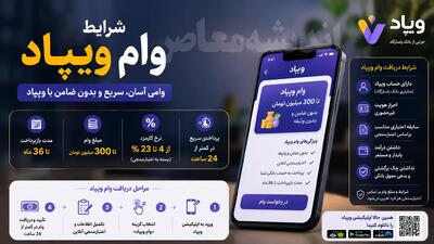  شرایط وام ویپاد | دریافت وام ویپاد بدون ضامن | مبلغ و ثبت نام وام ویپاد 1405 | اندیشه قرن