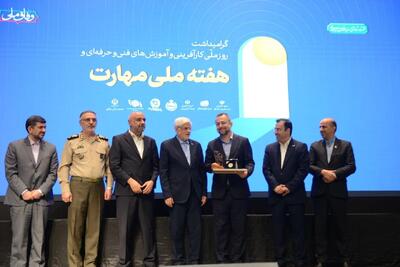  علیرضا رحیمی نشان ملی مهارت را دریافت کرد/ انتخاب معاون امور جوانان به عنوان سفیر ملی مهارت ایران