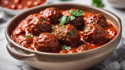 خورشت داود پاشا با گوشت چرخ کرده؛ غذای اصیل لبنانی با کوفته های کوچک و سس اناری خوش رنگ