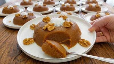  طرز تهیه حلوا شیر خامه ای با تکنیک اضافه کردن شکر در آخر