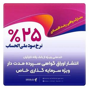 انتشار اوراق گواهی سپرده خاص از سوی بانک رفاه کارگران تداوم دارد