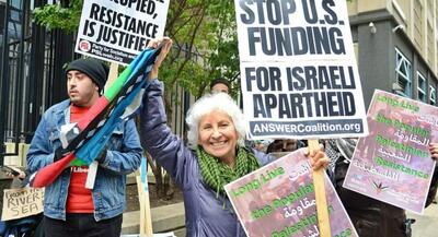تجمع هواداران فلسطین مقابل کاخ سفید پیش از دیدار ترامپ و نتانیاهو | جهان نیوز