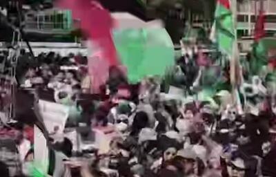  فیلم/ تظاهرات گسترده در جاکارتا در حمایت از فلسطین