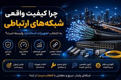 کیفیت واقعی شبکههای ارتباطی به انتخاب تجهیزات استاندارد وابسته است - تسنیم