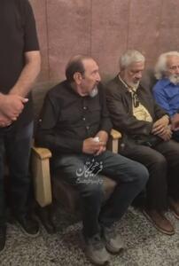 داوود میرباقری و حسین طاهری در مراسم یادبود اکبر عبدی