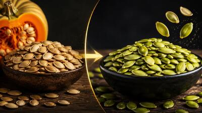  2 روش ساده برای پوست گیری تخمه کدو بدون له شدن مغز تخمه در خانه