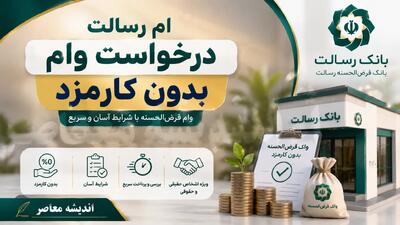  ام رسالت درخواست وام بدون کارمزد