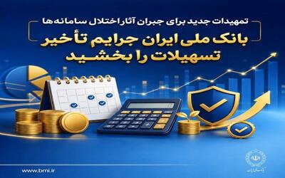  تمهیدات جدید برای جبران آثار اختلال سامانه‌ها/ بانک ملی ایران جرایم تأخیر تسهیلات را بخشید