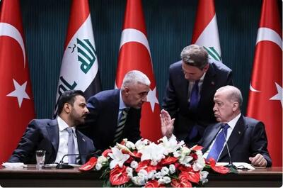 «چرا امضا نکردی؟»؛ سؤال غیرمنتظره نخستوزیر عراق از وزیرش مقابل اردوغان+ ویدئو
