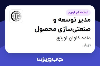  استخدام مدیر توسعه و صنعتی‌سازی محصول در داده کاوان اورنج