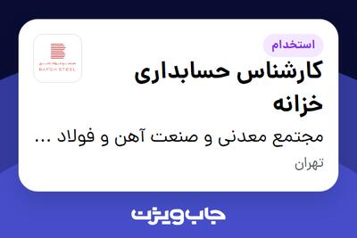  استخدام کارشناس حسابداری خزانه - آقا در مجتمع معدنی و صنعت آهن و فولاد بافق