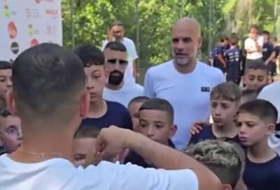 فیلم/ سنگتمام گواردیولا برای کودکان فلسطینی