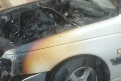  شدت گرما در زابل منجر به آتش سوزی یک دستگاه پراید شد