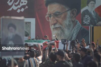  ویدئو | تشییع شهدای قهرمان حشدالشعبی عراق با تصاویری از امام شهید امت، حضرت آیت‌الله خامنه‌ای