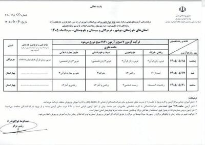 زمان امتحانات نهایی ۴ استان جنوبی / دانشآموزان این خبر مهم را از دست ندهند