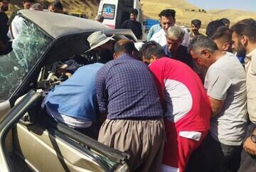 حادثه رانندگی در محور سنندج–مریوان با سه حادثهدیده