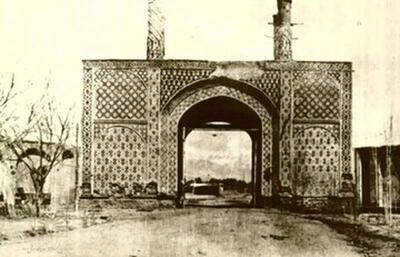  طرح آبرنگ یک آمریکایی از یکی از دروازه‌های تهران قدیم