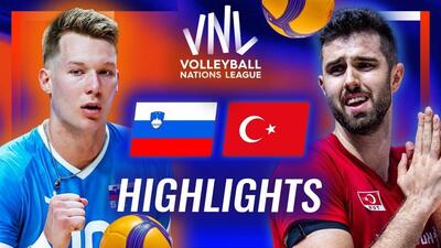  خلاصه بازی والیبال اسلوونی 3-0 ترکیه (1/4 نهایی لیگ ملتهای والیبال)