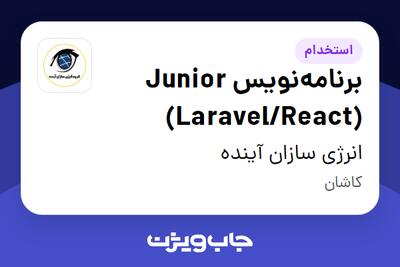 استخدام برنامهنویس Junior (Laravel/React) در انرژی سازان آینده
