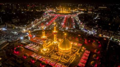 ببینید | طنین فریاد مرگ بر آمریکا و مرگ بر اسراییل در حرم امام حسین علیه السلام
