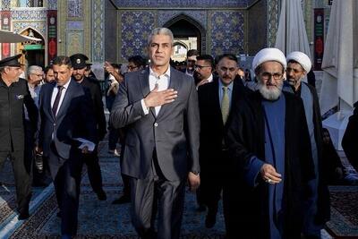 حضور سفیر عراق در مشهد مقدس و ادای احترام به مقام والای رهبر شهید+ عکس