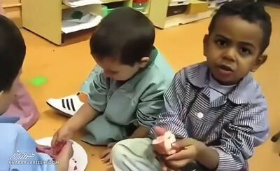  ویدیوی جالب از کودکی یامال در مهدکودک!
