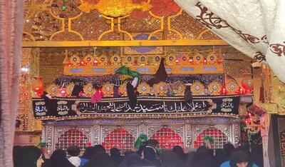  فیلمی از حال و هوای زائران اربعین در آستان مقدس امامزاده محمد(ع) + فیلم